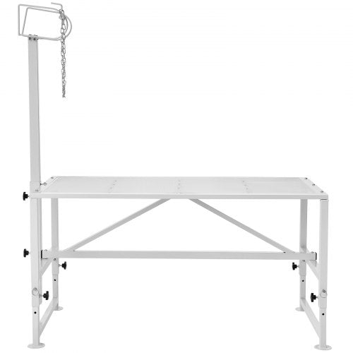 VEVOR Viehständer Trimmständer Ziegen Viehtrimmständer 53,3–83,8cm weiß