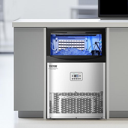 VEVOR Kommerzielle Eisbereiter Eismaschine 40,82kg/Tag LED Anzeige Restaurant