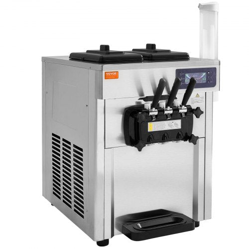 VEVOR Eismaschine, italienische Eismaschine, 3 Geschmacksrichtungen, 18–28 l/h