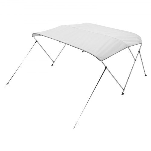 VEVOR Bimini Top Bootsverdeck Bootdach Sonnenverdeck Hellgrau 3 Bögen 137-152cm