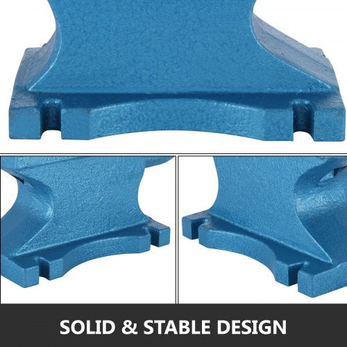 VEVOR Einzelhornamboss aus Gusseisen 45 kg robuster runder Hornamboss, Schmied, Juwelier, Metallschmied, Schmiedewerkzeug, Gusseisenamboss, Schmiedewerkzeuge und -ausrüstung Blau