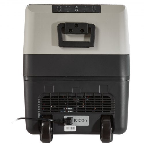 VEVOR Camping Kühlschrank 35 L Kühlboxen 12 / 24 V Rollbare Elektrische Gefrierbox 2 in 1 Doppelzone Auto Kühlschrank Kompressor zum Warmhalten und