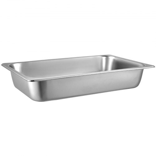 VEVOR Edelstahl Behälter 6 Stk. Speisebehälter Essens Behälter, Antihaft Teller, 537 x 330 x 90 mm kommerzieller Warmhaltebehälter für Speisen, Torten, Aufläufe, Hotelpfanne Tisch Food Pan
