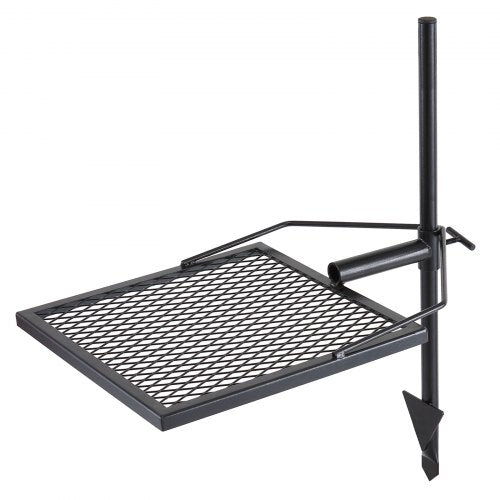 VEVOR Drehspieß Schwenkgrill Stahl 405 x 405 mm, Holzkohlegrill Tragbarer Grillrost Grillgestell 6 kg Belastbarkeit 300 ℃ Freistehend Spießbratengrill BBQ Grill Grillwagen Barbecue Camping