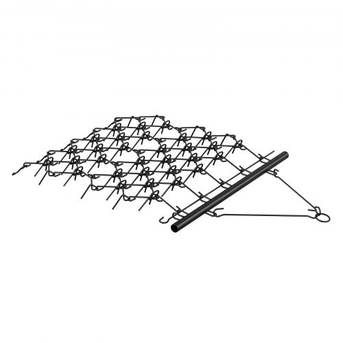VEVOR Traktor Wiesenegge 2000 x 1210 mm Wiesenschleppe aus 4 mm dickem Q235-Stahl Feldegge mit 69x 10 cm langen Zinken Egge 100 mm Durchmesser der Anhängerkupplung Stahlkettenegge Rasenschleppe