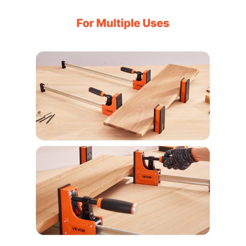 VEVOR 2 x Stangenklemmen für Holzbearbeitung 914mm Parallelklemmen-Set Orange
