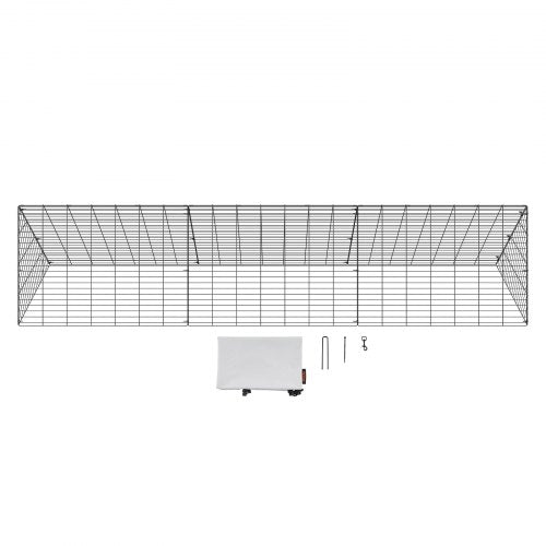 VEVOR Hühnertunnel, 300 x 71 x 61,5 cm Hühnerkäfig für den Hof, tragbare Hühnertunnel für den Außenbereich, einfache Installation, Hühnerstall-Auslauf, geeignet für Hühner, Enten, Kaninchen