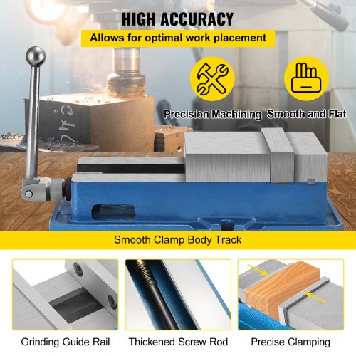 VEVOR Schraubzwingen-Schraubstock 152 mm, Tischschraubstock 152 mm, Bench Clamps 150 mm, Metall Professionelle Gusseisen Schraubstock für Säulenbohrer Breite Backen