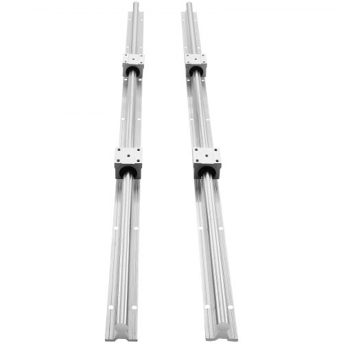 VEVOR Linearführungsschienen-Set, SBR25 1200 mm, 2 Stück 47,2 Zoll/1200 mm SBR25 Führungsschienen und 4 Stück SBR25UU Gleitblöcke, Linearschienen und Lagersatz für automatisierte Maschinen, DIY-Projek