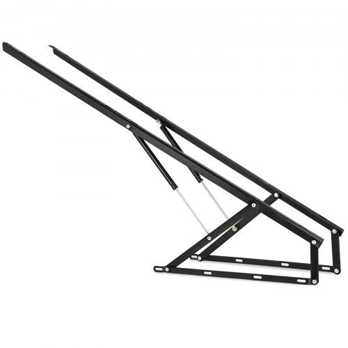 VEVOR Bett Lift Springaufbeschlag Bett 152 cm Lang, Bettbeschlag aus Stahl, Schwarz Hydraulische Bett Lift up Scharnier 60 kg Ladekapazität für Schlafsofas oder Betten mit einer Größe von 1,5 x 2 m