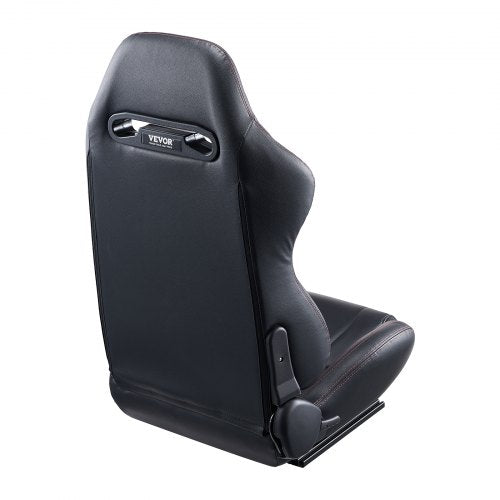 VEVOR Rennsitz Verstellbarer Rennstuhl mit PVC-Leder &amp; Q235B Schieber 2 Stk.