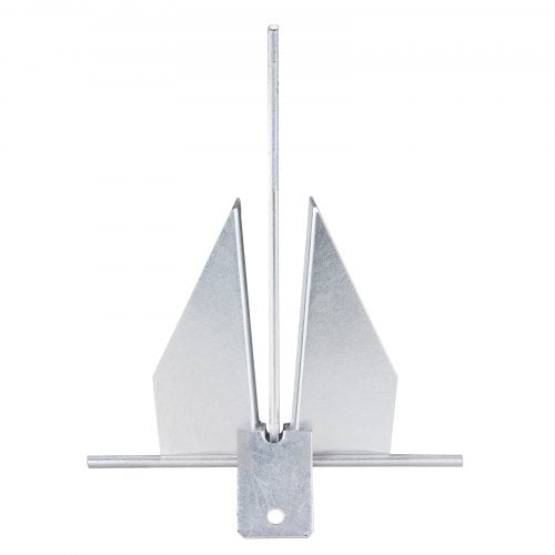 VEVOR Fluke-Ankerset Feuerverzinkter Fluke-Anker 4 kg aus Stahl mit 2,4 m Kette, 22,86 m Seil und zwei 9 mm Schäkeln, Bootsanker für kleine Schiffe unter 5,49 m, Meere, Flüsse und Küsten