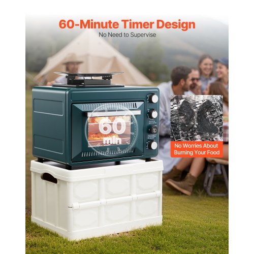 VEVOR Outdoor Ofen 2 in 1 Tragbarer Gas Camping Herd OfenEinstellbare Feuer