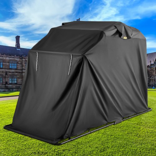VEVOR Motorradabdeckung 600D Motorradgarage Oxford Rollabdeckung wasserdicht