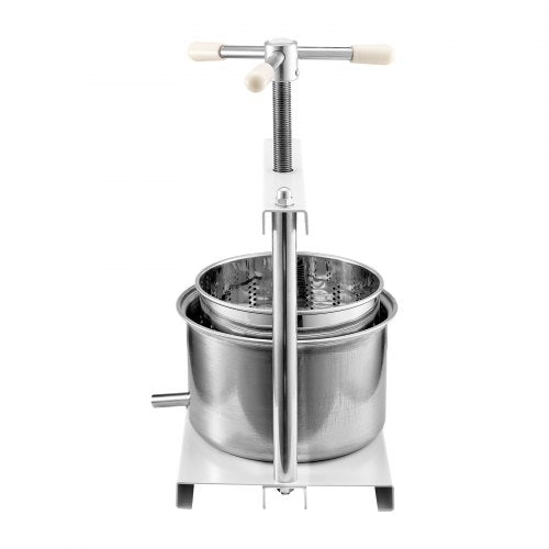 VEVOR Obstweinpresse Manuelle Presse Weinherstellung 5L Edelstahl Obstmühle
