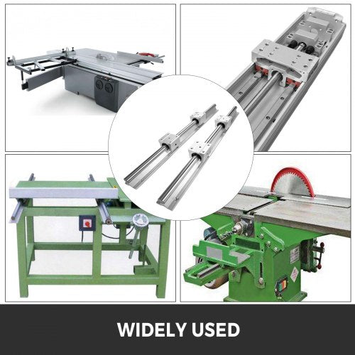 VEVOR Linearführung Linearschiene 500 mm SBR16 mit 4 Stück SBR16UU Führungswagen Kugelumlaufspindel Linearfuehrunge für 3D-Drucker