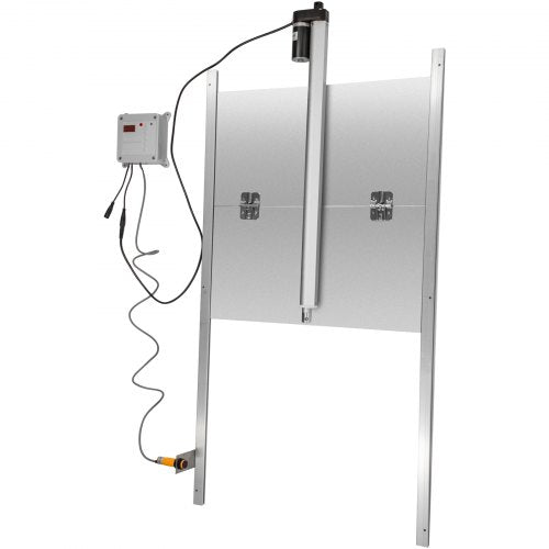 VEVOR Automatische Hühnerklappe Aluminiumlegierung/ABS Hühnertür mit Schieber 66W Hühner-Pförtner 30x30cm Tür Stallöffner mit Lichtsensor Zeitsteuerung Ideal für Außen-/Innenbereich von Hühnerställen
