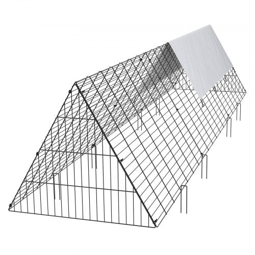 VEVOR Hühnertunnel, 300 x 71 x 61,5 cm Hühnerkäfig für den Hof, tragbare Hühnertunnel für den Außenbereich, einfache Installation, Hühnerstall-Auslauf, geeignet für Hühner, Enten, Kaninchen