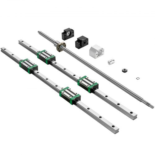 VEVOR Linearführung Linearschiene mit 4PCS Gleitblock Kugelumlaufspindel Führungsschiene für 3D Drucker Cnc Maschine Hgr 20-1500mm