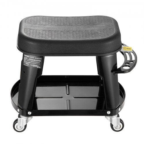 VEVOR Mechanikerhocker Rollbare Werkstattsitz 136kg mit Werkzeugablage Drehbar