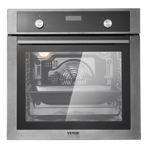 VEVOR Einzel-Wandofen Elektrischer Einbau-Wandofen 9 Funktionen 3550W 76L