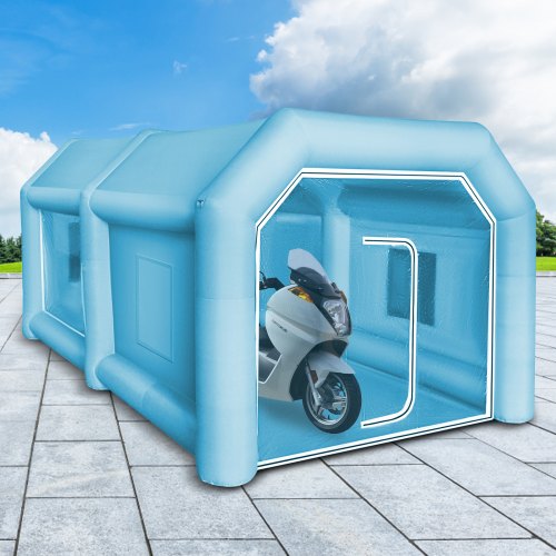 VEVOR Lackierzelt Ausblasbares Autosprühkabine 4 x 2,5 x 2,2 m Lackierkabine Pop Up Zelt Campingzelt Großes Zelt