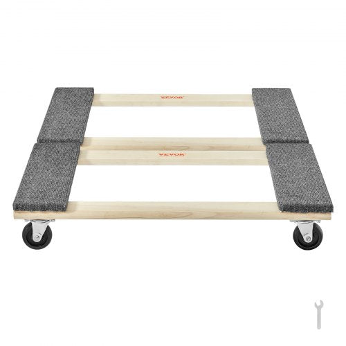 VEVOR Möbelwagen, Möbelwagen, 4 Räder, tragbare bewegliche Rollen, robust, ineinandergreifend, klein, flach, für schwere Möbel, 2 Stück, 40,6 x 27,9 cm, 227,8 kg Kapazität, schwarz