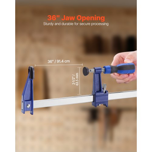 VEVOR 4 x Stangenklemmen für Holzbearbeitung 914mm Gusseisen Feststellbar