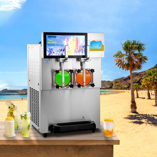 VEVOR 8L Kommerziell Slusheis Maschine Eismaschine Slushy 1800W Slushgerät