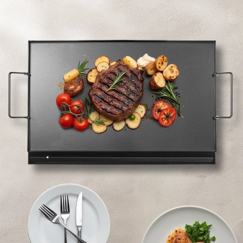 VEVOR Flache Grillplatte Grillpfanne Karbonstahl BBQ Kochgeschirr 606x360mm
