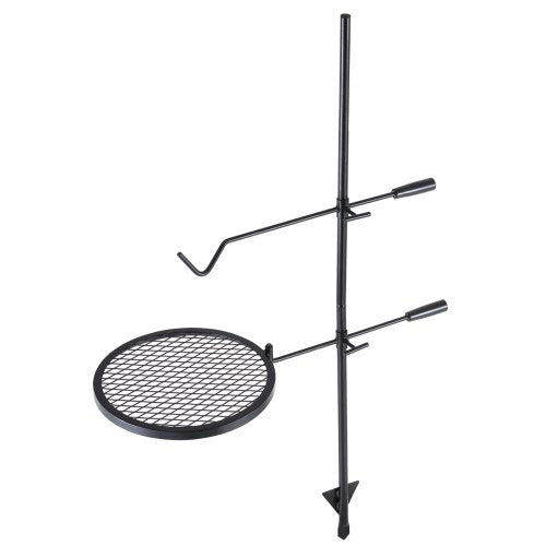 VEVOR Drehspieß Schwenkgrill Stahl 360 x 360 mm, Holzkohlegrill Doppelte Schichten Grillrost Grillgestell 6 kg Belastbarkeit 300 ℃ Freistehend Spießbratengrill BBQ Grill Grillwagen Barbecue Outdoor