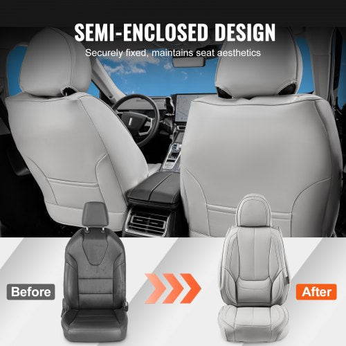 VEVOR-Sitzbezüge, universelle Autositzbezüge, Vorder- und Rücksitz, 13-teiliger Kunstleder-Sitzbezug, vollständig geschlossenes Design, abnehmbare Kopfstütze &amp; Airbag-kompatibel, Autos, SUVs, Lkws