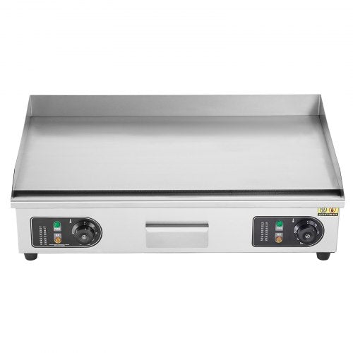 VEVOR 4400W Elektro Grillplatte Glatt Kommerziell Eisen Gastrogrill Küche (kein Stecker)