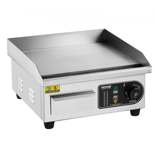 VEVOR Kommerzielle Elektrische Grillplatte 2000W Arbeitsplatten-Grill Flach 10mm