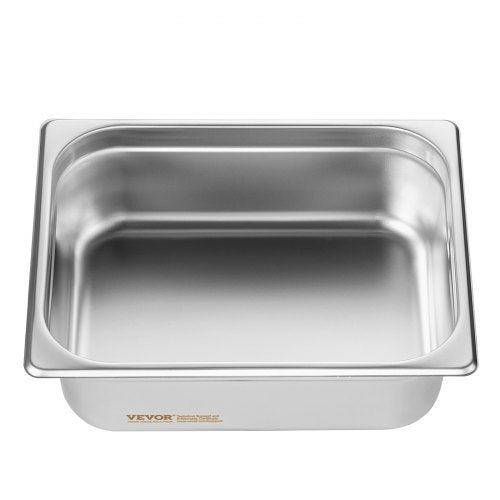 VEVOR 8 x Hotelpfannen Gastronormbehälter Edelstahl 1/2-Größe 326x266x102mm