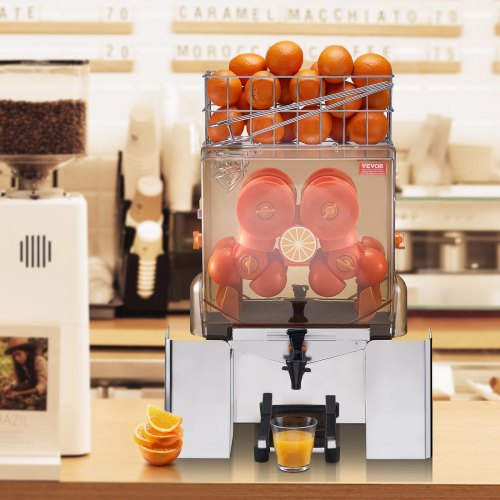 VEVOR Kommerzielle Orangensaftpresse, 120 W, Saftpresse, Extraktor, Wasserhahn