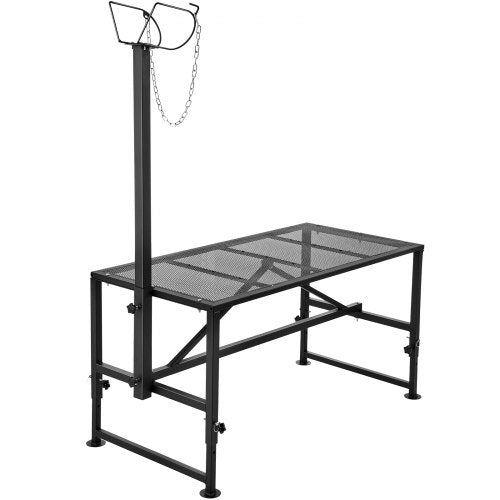 VEVOR Viehständer Trimmständer Scherständer 1195x595mm 1170-1630mm schwarz