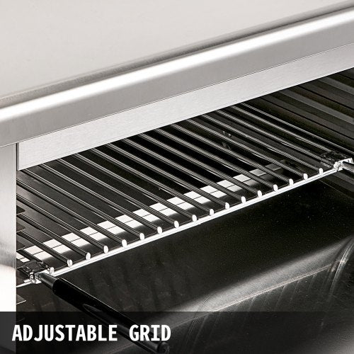 VEVOR Lift Salamander Gastro Salamander 2000 W Salamander Grill Arbeitsbereich 45 x 26 cm