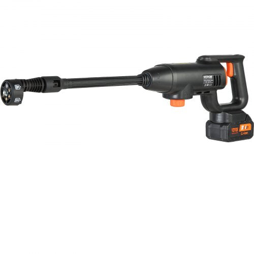 VEVOR Akku Hochdruckreiniger Kabellos Wasser Druckreiniger Spritzpistole Druckreinigerpistole (220W 21V, 40bar, zur mobilen Reinigung und Bewässerung, 4L/min, inkl. Zubehör, Ladegerät)