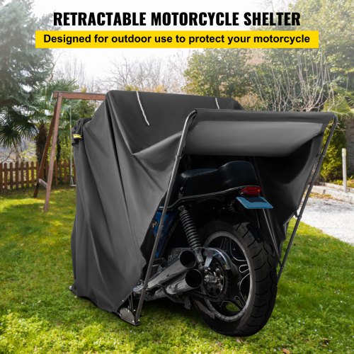 VEVOR Motorradabdeckung 600D Motorradgarage Oxford Rollabdeckung wasserdicht