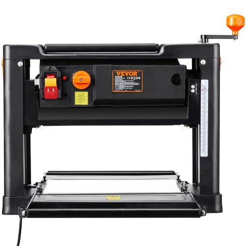 VEVOR Dickenhobelmaschine 2000W Leistung Dickenhobel 3 Hobelmesser Hobelmaschine 23500U/min Hobelbreite 33cm Max. Schnittstärken 15cm Tischhobelmaschine 52,5x69,6x48cm Ideal zur Holzbearbeitung