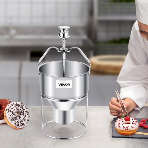 VEVOR Manueller Donut-Trichter Donut-Teigspender Edelstahl2,4L Einstellbar