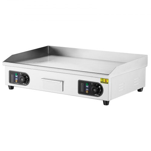 VEVOR 4400W Elektro Grillplatte Glatt Kommerziell Eisen Gastrogrill Küche (kein Stecker)
