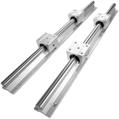 VEVOR Linearführung Linearschiene 500 mm SBR16 mit 4 Stück SBR16UU Führungswagen Kugelumlaufspindel Linearfuehrunge für 3D-Drucker