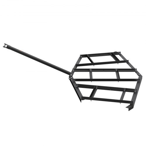 VEVOR Schleppegge 2200 x 2070 x 100 mm Traktor Wiesenegge Wiesenschleppe aus 4 mm dickem Q235-Stahl Feldegge Einstellbarer Querstangenbereich 203,2/406,4 mm Rasenschleppe ATVs, UTVs, Gartentraktoren