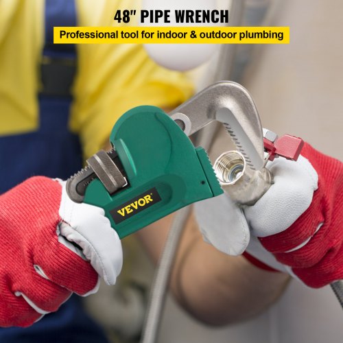 Heavy Duty 48" Aluminum Pipe Wrench 4" Jaw Straight Pipe Wrench Plumbing