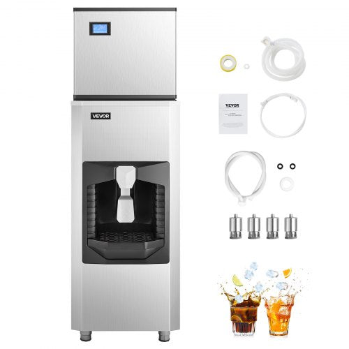 VEVOR Kommerzieller Eisbereiter 226,8kg/Tag 80kg Vorratsbehälter Automatisch