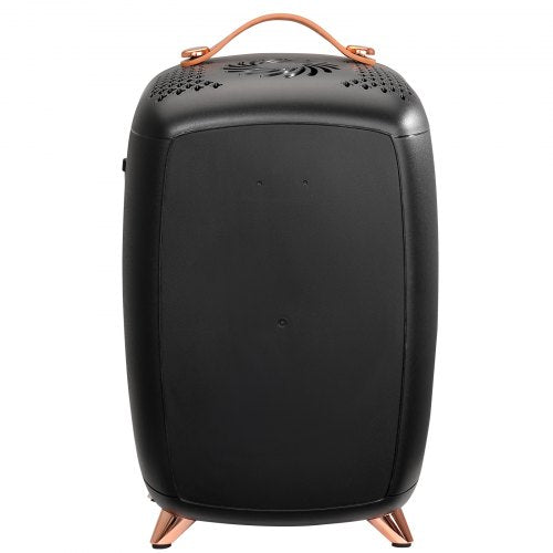 VEVOR Tragbarer Gespiegelter 6 L Schönheitskühlschrank mit LED-Beleuchtung, Schwarz 9 V DC Minikühlschrank Make-up, 8 Dosen 3 LED Spiegel Licht Modus, Klein Skincare Fridge für Büro, Schlafzimmer usw.