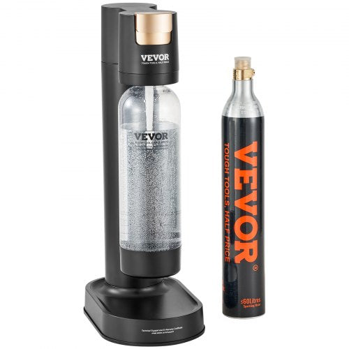 VEVOR Sprudelwassergerät, Sodamaker-Maschine zum Sprudeln zu Hause, Selterswasser-Starter-Kit mit BPA-freier 1 L PET-Flasche, CO2-Flasche, Kompatibel mit Einschraubbaren 60L CO2-Flaschen (CO2 frei)