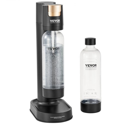 VEVOR Wassersprudler Sprudelwassergerät zum Sprudeln zu Hause, 2 Stk. BPA-freien 1-Liter-PET-Flaschen, Kompatibel mit Einschraubbaren 60-Liter-CO2-Flaschen (NICHT im Lieferumfang enthalten)